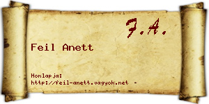 Feil Anett névjegykártya